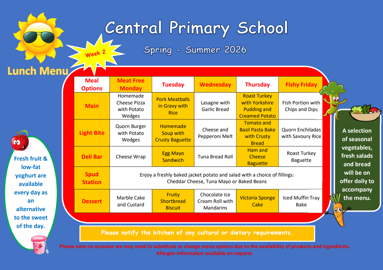 Central Menu - Week 2 Central Menu - Week 2